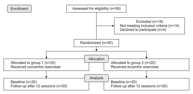 Eccentric Versus Concentric Exercises in Patients With Rheumatoid Arthritis and Rotator Cuff Tendinopathy: A Randomized Comparative Study.