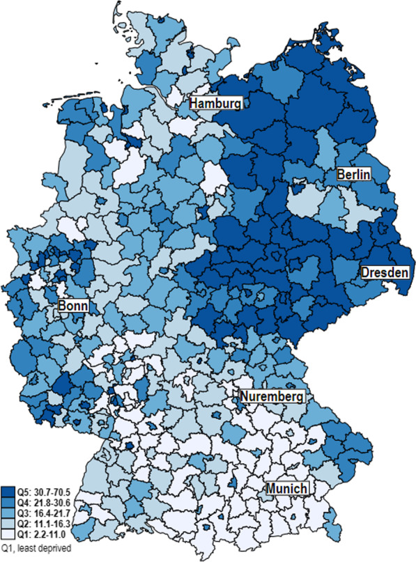 The impact of regional deprivation on stroke incidence, treatment, and mortality in Germany.