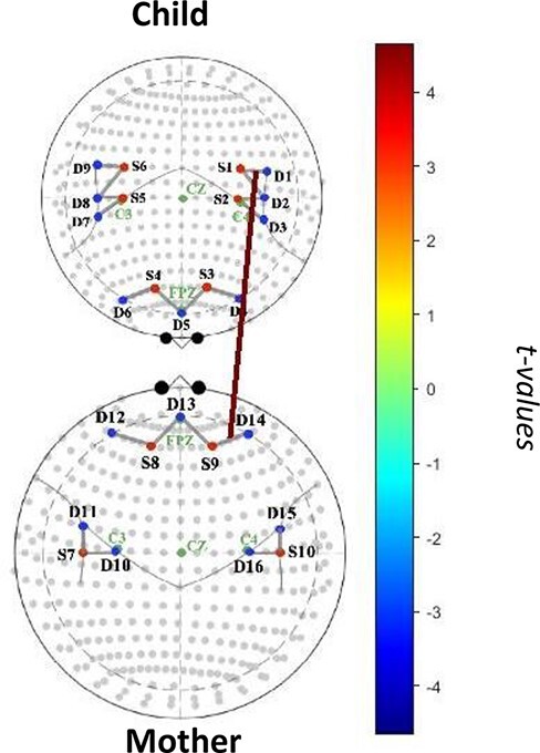 Mother-child neural synchronization is time linked to mother-child positive affective state matching.