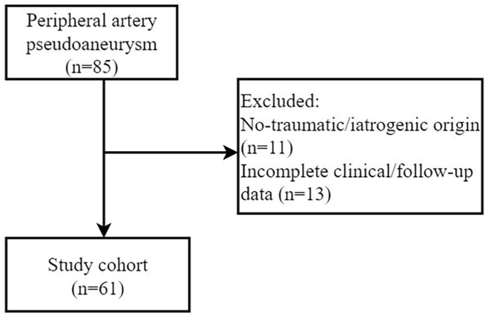 Management of traumatic peripheral artery pseudoaneurysm: A 10-year experience at a single center