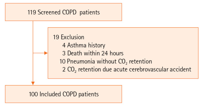 Characteristics and outcomes of patients with chronic obstructive pulmonary disease admitted to the intensive care unit due to acute hypercapnic respiratory failure.