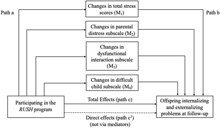 Reduced parenting stress following a prevention program decreases internalizing and externalizing symptoms in the offspring of parents with bipolar disorder.