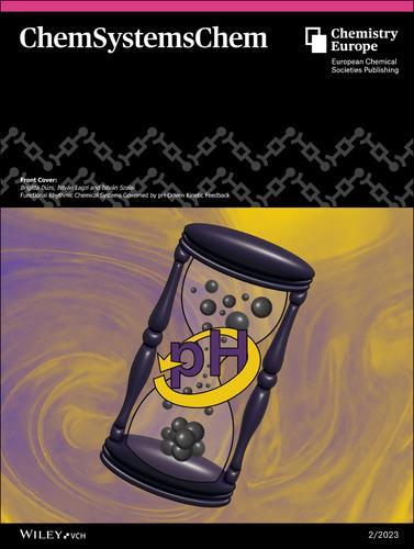 Front Cover: Functional Rhythmic Chemical Systems Governed by pH-Driven Kinetic Feedback (ChemSystemsChem 2/2023)