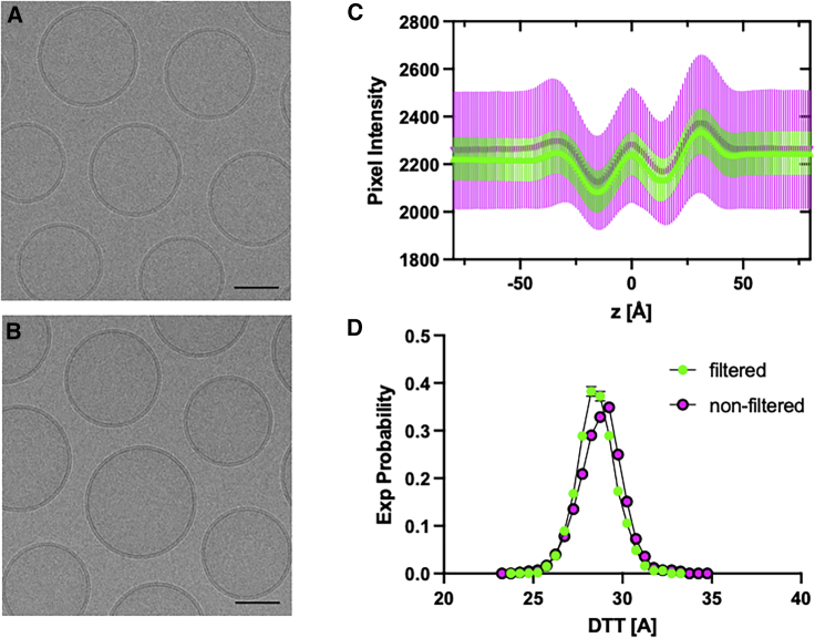 Optimization of cryo-electron microscopy for quantitative analysis of lipid bilayers.