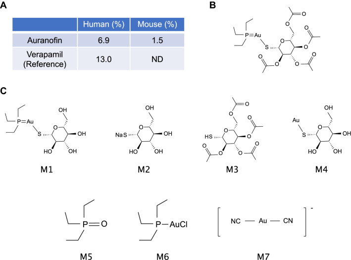 Anti-fibrotic effect of aurocyanide, the active metabolite of auranofin