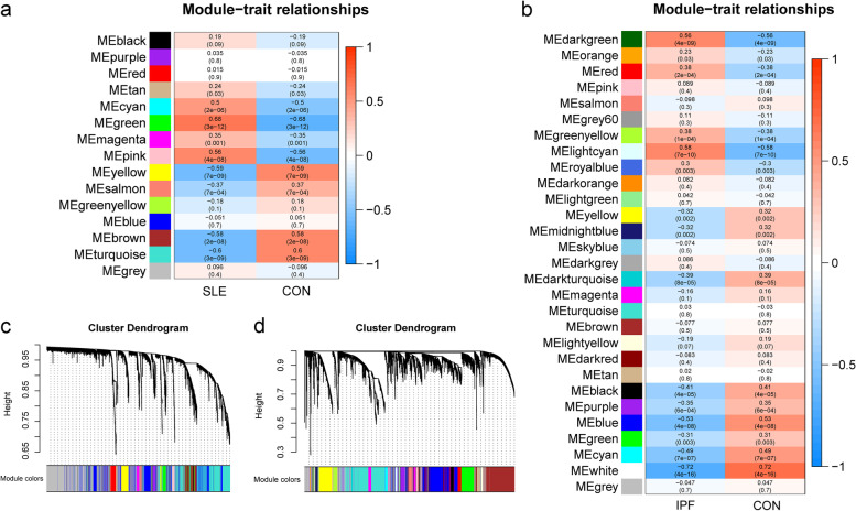 Identification of the shared genes and immune signatures between systemic lupus erythematosus and idiopathic pulmonary fibrosis.