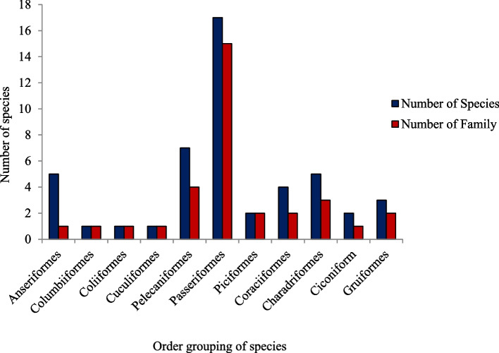 Comparison of bird assemblage structures and diversity patterns between seasons among two Ethiopian wetlands.