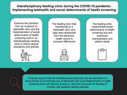 Interdisciplinary feeding clinic during the coronavirus disease 2019 pandemic: Implementing telehealth and social determinants of health screening.