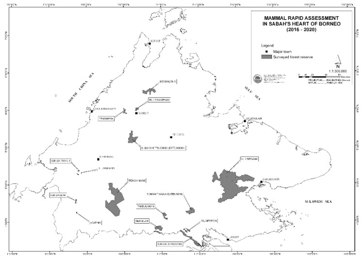 A Demi-Decade of Mammal Research: A Rapid Assessment within the Heart of Borneo in Sabah.