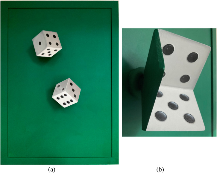 The turn of the dice: Patrick Hughes' Hollow Dice and Reverspectives.