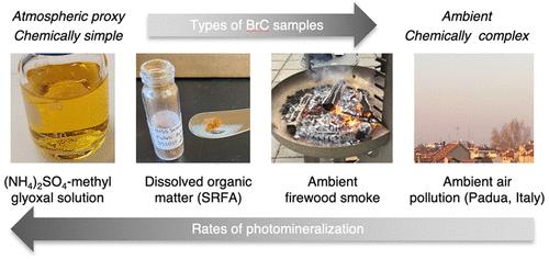 Tracking the Photomineralization Mechanism in Irradiated Lab-Generated and Field-Collected Brown Carbon Samples and Its Effect on Cloud Condensation Nuclei Abilities