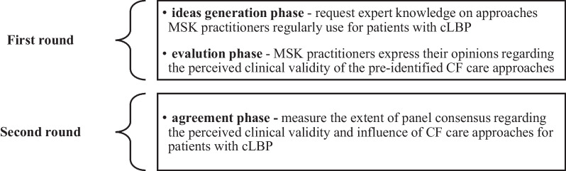 Musculoskeletal practitioners' perceptions of contextual factors that may influence chronic low back pain outcomes: a modified Delphi study.