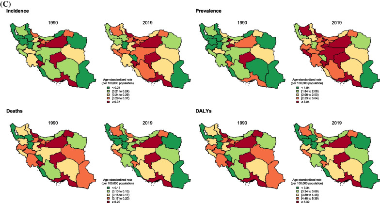 National and subnational burden of female and male breast cancer and risk factors in Iran from 1990 to 2019: results from the Global Burden of Disease study 2019.