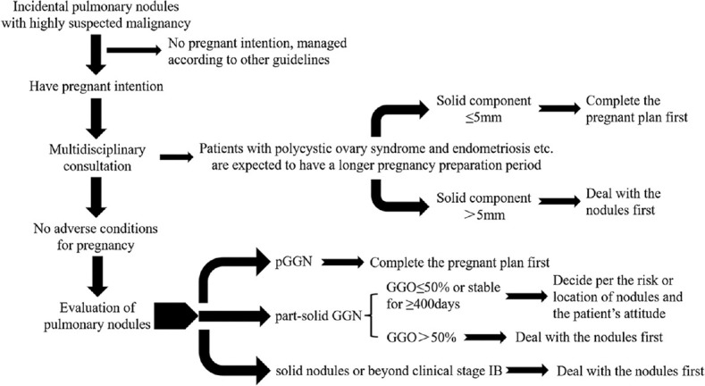 Management of pulmonary nodules in women with pregnant intention: A review with perspective.