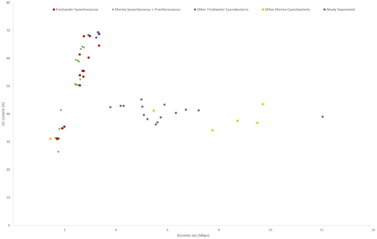 Draft Genome Sequences of <i>Synechococcus</i> sp. strains CCAP1479/9, CCAP1479/10, CCAP1479/13, CCY0621, and CCY9618: Five Freshwater <i>Syn/Pro</i> Clade Picocyanobacteria.