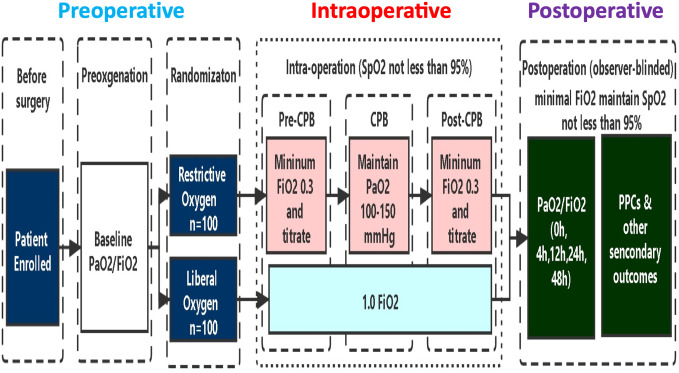 Intraoperative Fraction of Inspired Oxygen and Lung Injury in Coronary Artery Bypass Grafting: Study Protocol for a Randomised Controlled Trial.