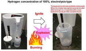 Guidelines for the selection of hydrogen gas inhalers based on hydrogen explosion accidents.