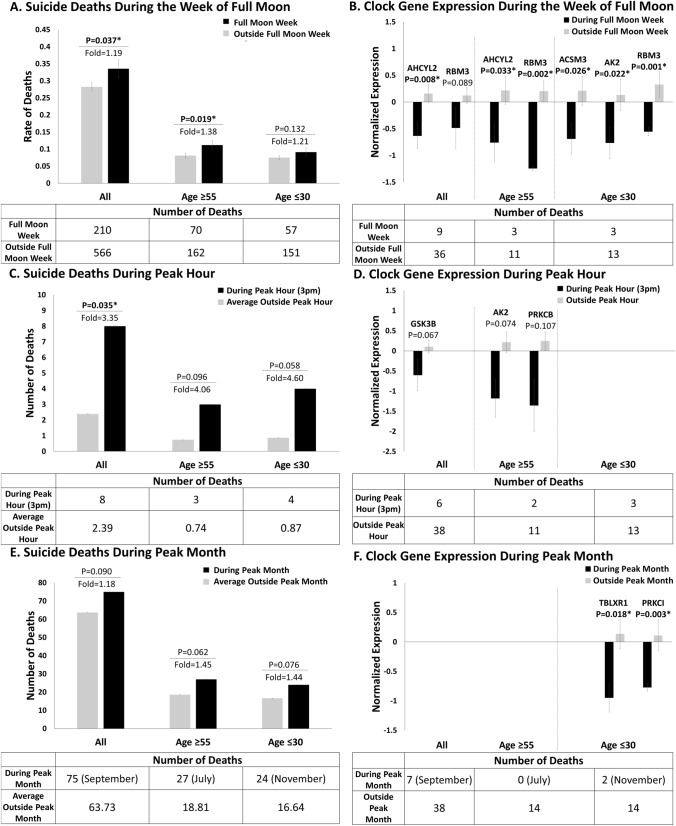 Temporal effects on death by suicide: empirical evidence and possible molecular correlates.