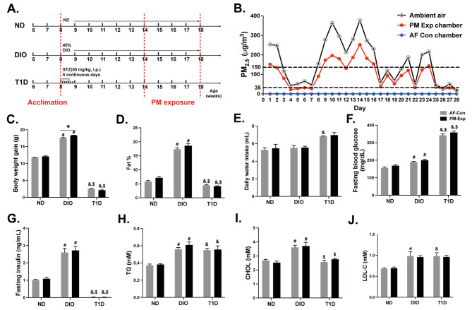 Type 1 diabetes and diet-induced obesity predispose C57BL/6J mice to PM<sub>2.5</sub>-induced lung injury: a comparative study.