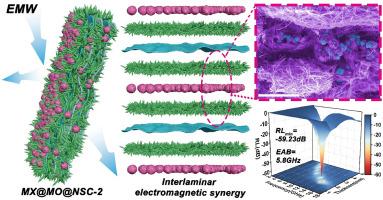 Assembling of low-dimensional aggregates with interlaminar electromagnetic synergy network for high-efficient microwave absorption