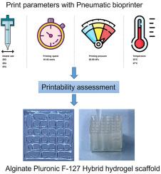 Print parameter optimisation for a Pluronic F-127 and alginate hybrid hydrogel