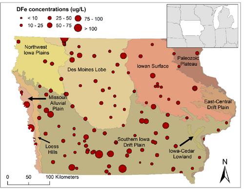 Statewide Assessment Reveals Spatiotemporal Variability of Iron in Iowa Lakes