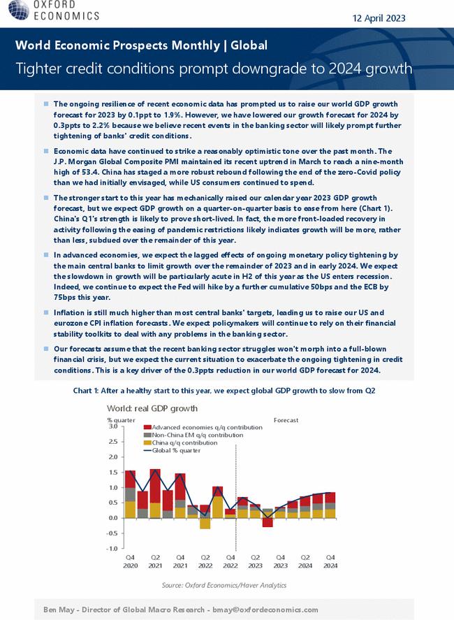 World Economic Prospects Monthly | Global