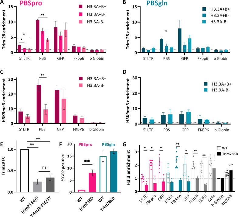 Differential effect of histone H3.3 depletion on retroviral repression in embryonic stem cells.