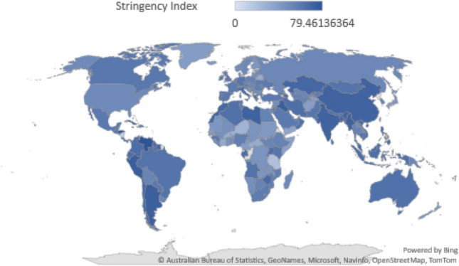 Economic impact of COVID-19 across national boundaries: The role of government responses.