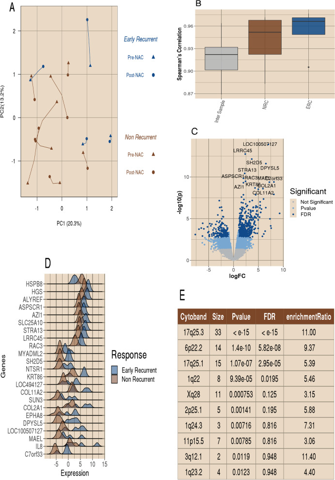 Integration of multiomics data shows down regulation of mismatch repair and tubulin pathways in triple-negative chemotherapy-resistant breast tumors.