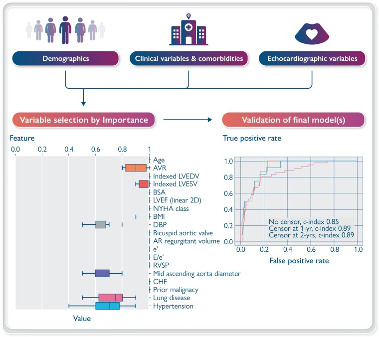 Machine learning-based risk stratification for mortality in patients with severe aortic regurgitation.