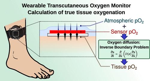 Calculation of Tissue Oxygenation via an Inverse Boundary Problem for Transcutaneous Oxygenation Wearable Applications