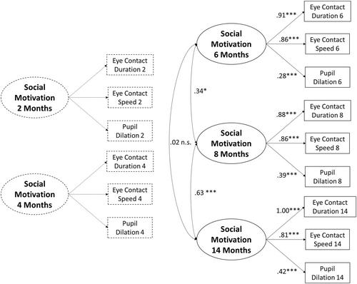 Social motivation predicts gaze following between 6 and 14 months