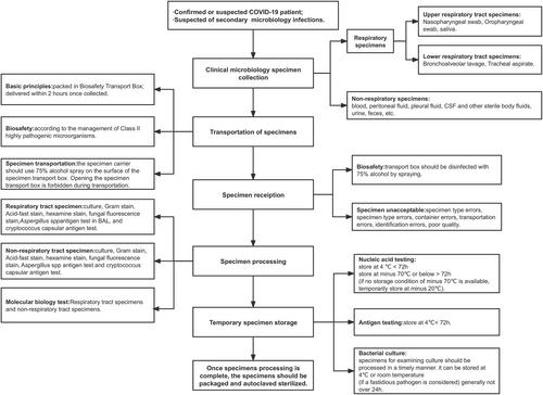 Interim proposal for collecting and handling of microbiology specimens from patients with COVID-19 in general hospitals