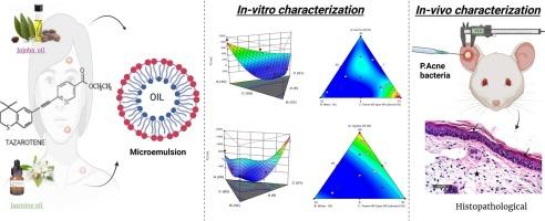 Tackling acne vulgaris by fabrication of tazarotene-loaded essential oil-based microemulsion: In vitro and in vivo evaluation