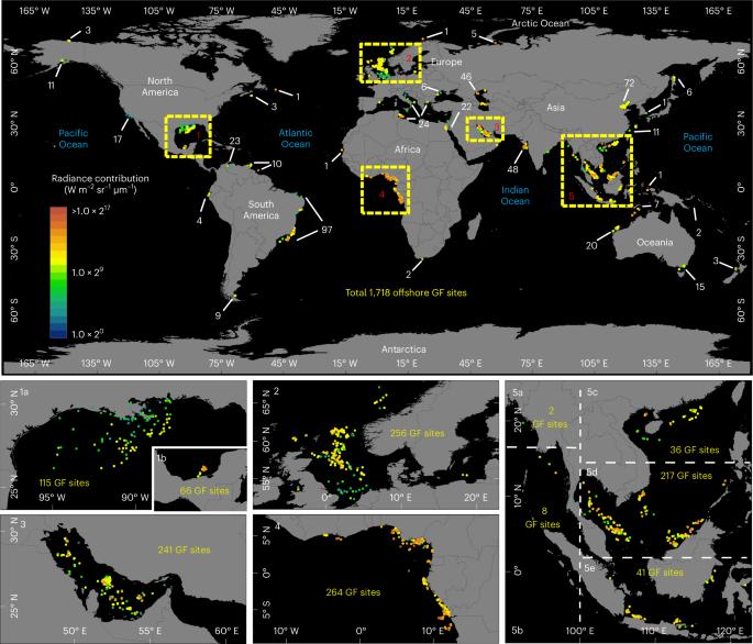 Global declines of offshore gas flaring inadequate to meet the 2030 goal