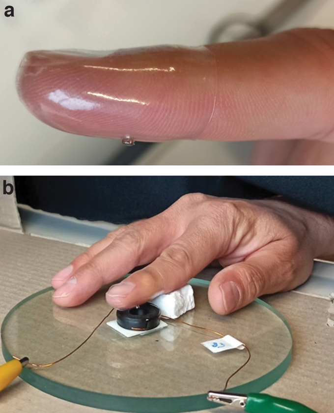 Generating Clear Vibrotactile Cues with a Magnet Embedded in a Soft Finger Sheath.