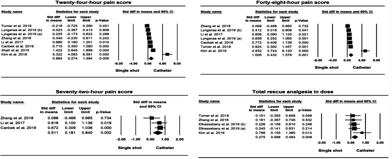 The effects of continuous catheter adductor canal block for pain management in knee replacement therapy: a meta-analysis.