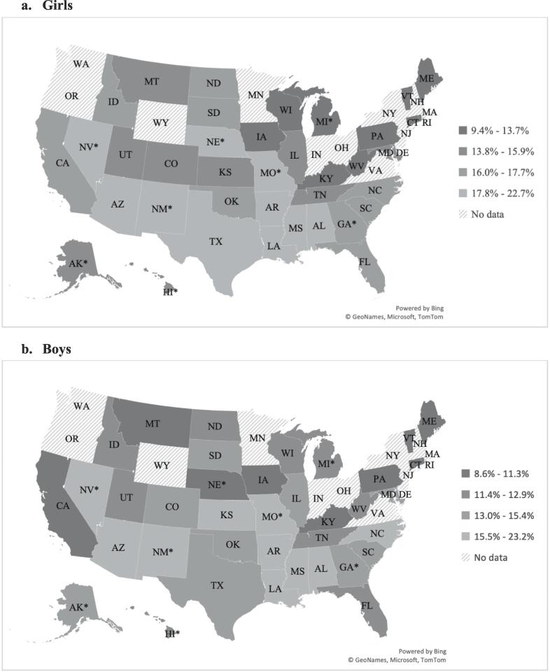 Non-medical prescription opioid use among high school students in 38 U.S. States