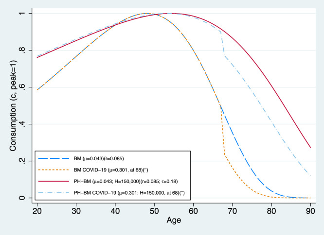 Impact of infectious disease pandemics on individual lifetime consumption: An endogenous time preference approach