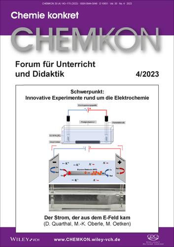 Titelbild: Der Strom, der aus dem E-Feld kam – neuartige Versuche zur bipolaren Elektrochemie (CHEMKON 4/2023)