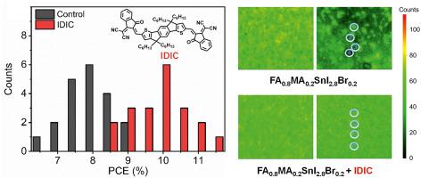 Enhancing performance of tin-based perovskite solar cells via fused-ring electron acceptor