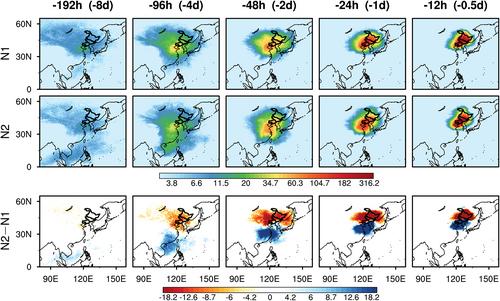 Moisture sources of summer heavy precipitation in two spatial patterns over Northeast China during 1979–2021