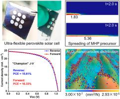 Al2O3 nanoparticles as surface modifier enables deposition of high quality perovskite films for ultra-flexible photovoltaics