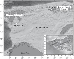 Granulated Vivianite in the Cambridge Strait, Franz Josef Land (Barents Sea)