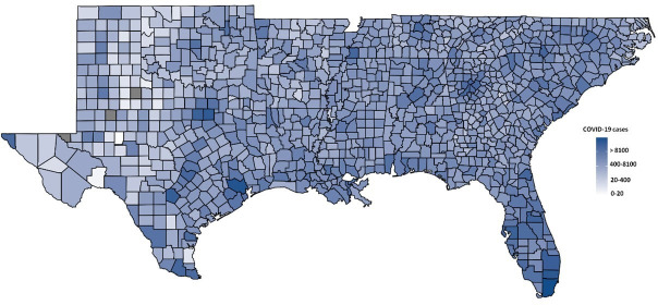 Social vulnerability and initial COVID-19 community spread in the US South: a machine learning approach.