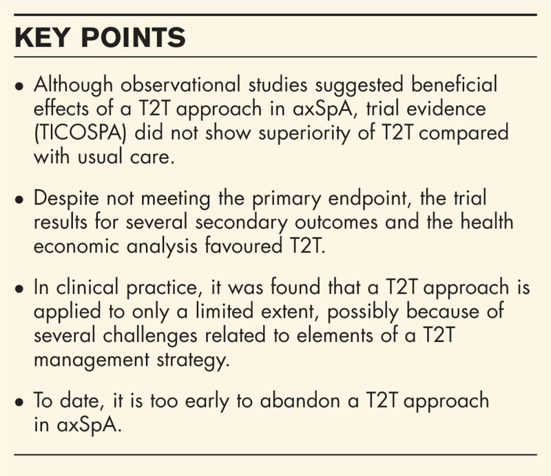 Go or no-go for treat-to-target in axial spondyloarthritis?