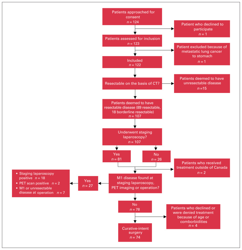 A prospective Canadian gastroesophageal cancer database: What have we learned?