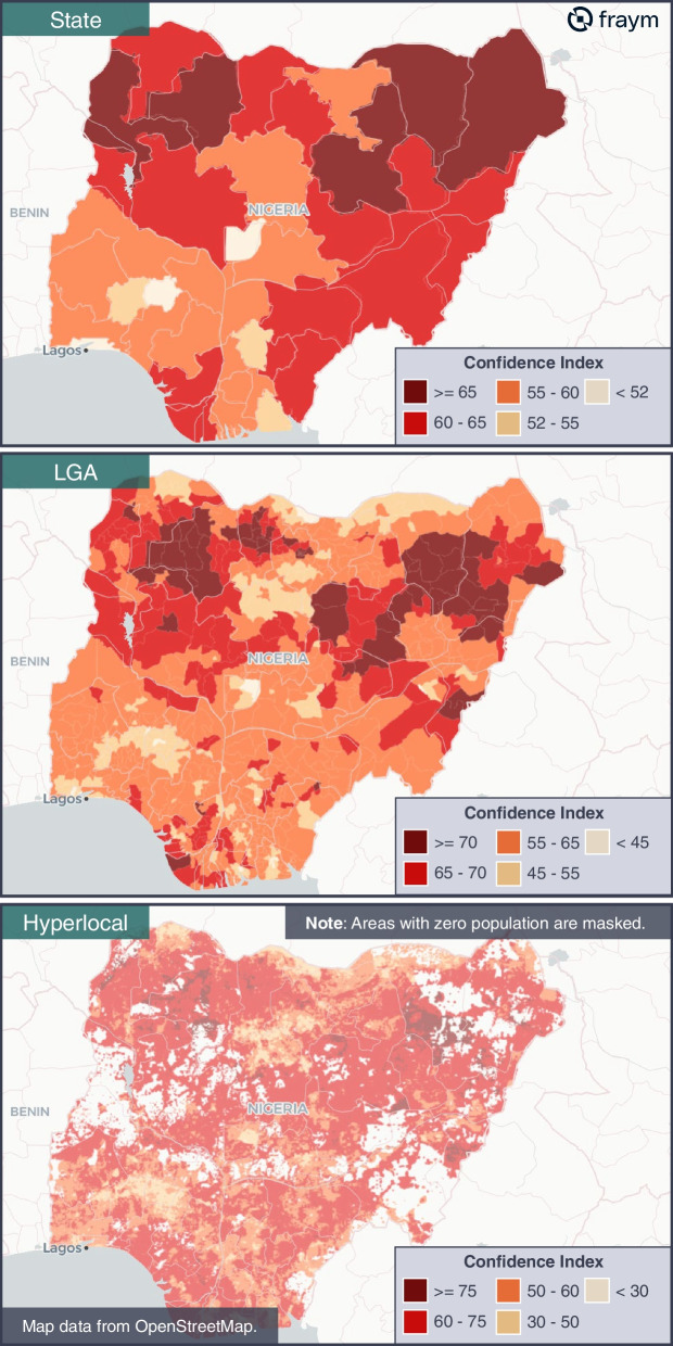 A novel adaptation of spatial interpolation methods to map health attitudes related to COVID-19.