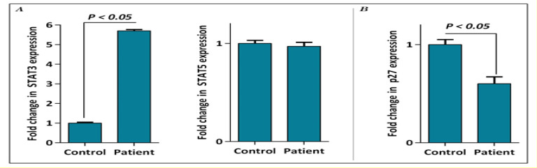 Involvement Value of FLT-3, c-Myc, STAT3, p27, and HOTAIR Gene Expression in Acute Myeloid Leukemia Patients: A Molecular Perspective to a Novel Leukemogenesis Mechanism.